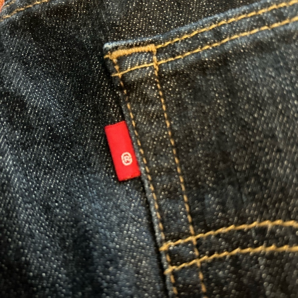 Levi's Men's rare blank 514 Dark Blue Jeans W29 L32 - Picture 5 of 16